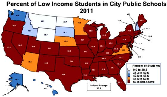 low income cities schools 